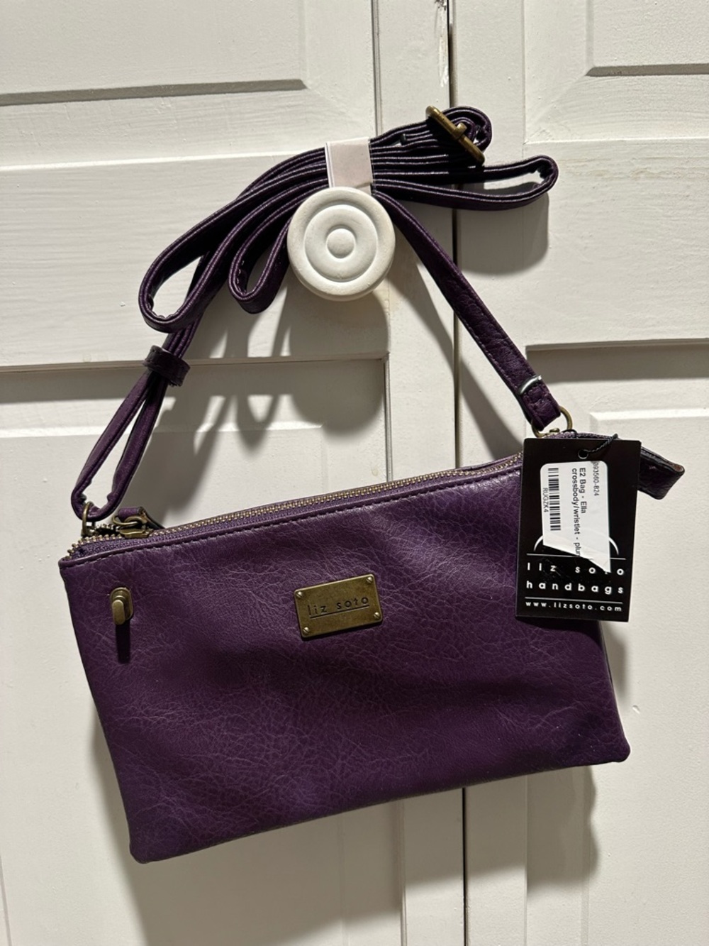 Liz Soto Purple Crossbody Bag - Sleek Women's Shoulder Purse